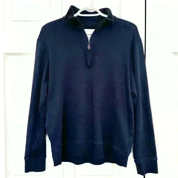 Men’s Tommy Bahama Navy Blue Half Zip - Picture 1 of 9